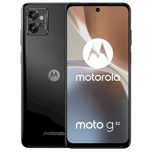 Motorola MOTO G32 (сив), 6.5" (16.51 cm)IPS 90Hz дисплей, осемядрен Snapdragon 680 2.4 GHz, 8GB RAM, 256GB Flash памет (+ microSD слот), 50.0 + 8.0 + 2.0 + 2.0 & 16.0 MPix камера, Android, PAUU0047PL