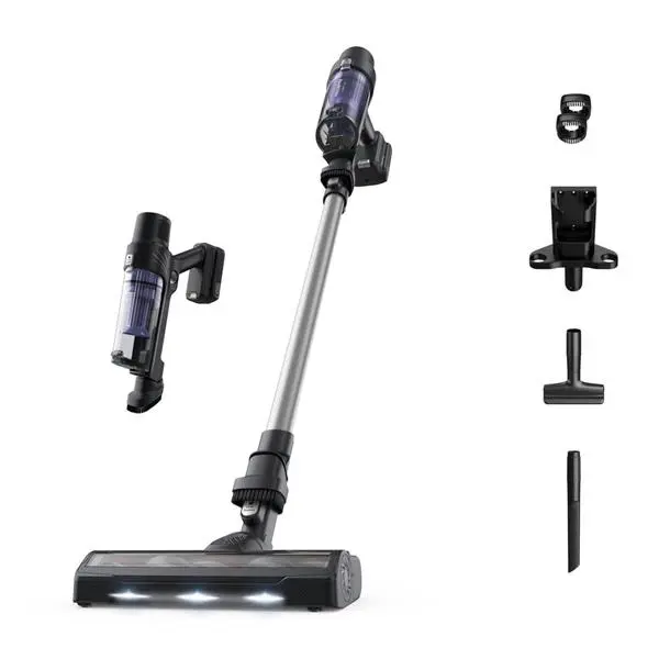 Прахосмукачка Rowenta X-PERT 7.60 RH6A35WO, вертикална/ръчна, безжична, 140W, 440ml капацитет на контейнера, до 60 минути време на работа, миещ се филтър, черна