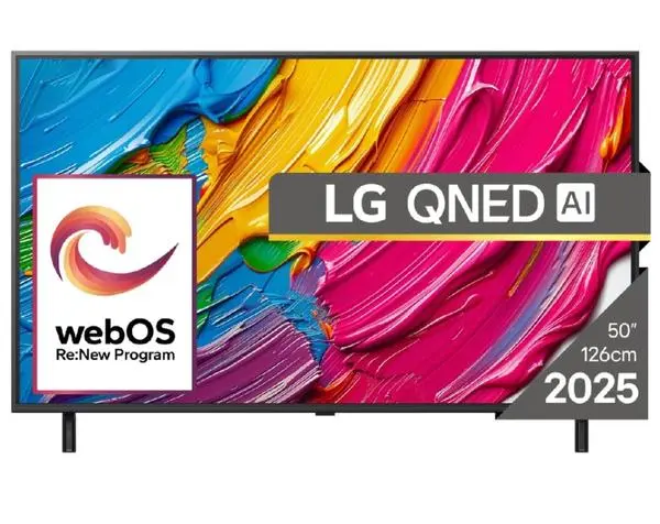 LG  50" 4K QNED HDR Smart TV, 3840x2160, DVB-T2/C/S2, Alpha 7 AI Processor, HDR10 / HLG, webOS 25 ThinQ - 50QNED80A3A