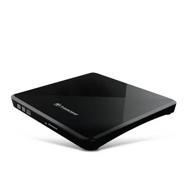 Transcend TS8XDVDS-K 8X DVD, Slim Type, USB (Black), 13.9mm Thickness