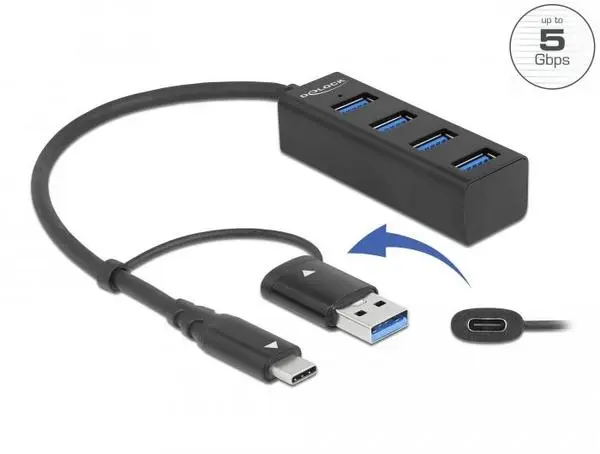 USB хъб, 4 порта, DELOCK-63828 - DELOCK-63828