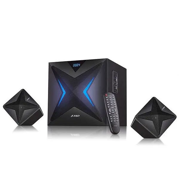 F&D F550X 2.1 Multimedia Speakers, 56W RMS (14Wx2+28W), 2x3'' Satellites + 6.5'' Subwoofer - F550X