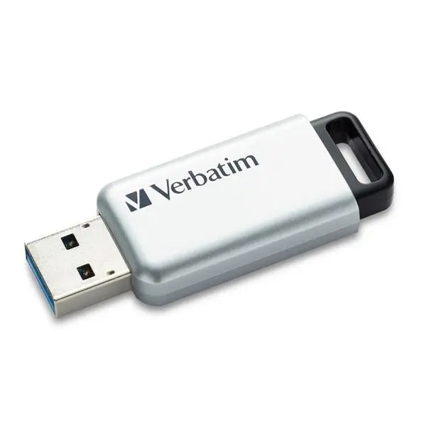32GB USB Flash Drive, Verbatim Secure Pro, USB 3.0, сребриста