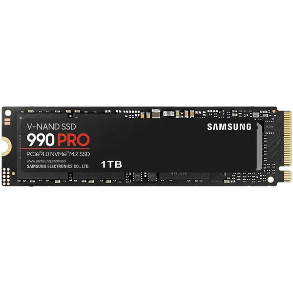 Samsung SSD 1TB M.2 PCIEx4 PCI Gen4.0 990 Pro without Heatsink 600 TBW 5 yrs - MZ-V9P1T0BW