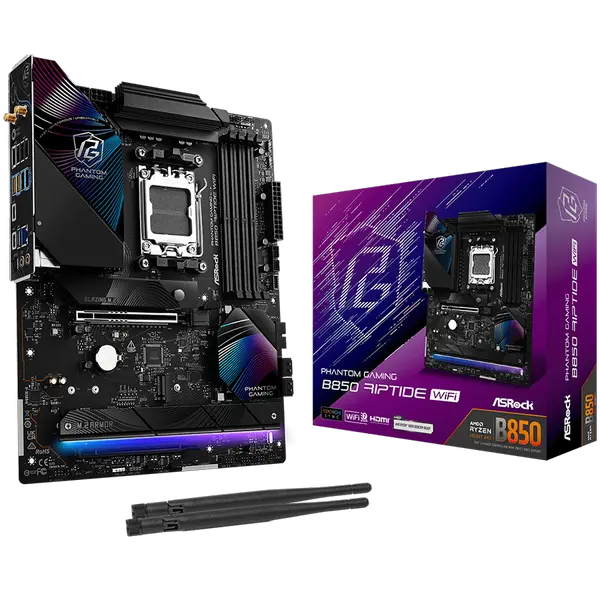 ASROCK MB Desktop B850 RIPTIDE Wi-Fi, AM5, 4x DDR5, 1x PCIe 5.0 x16, 1x Blazing M.2(PCIe Gen5x4) - B850 RIPTIDE WIFI