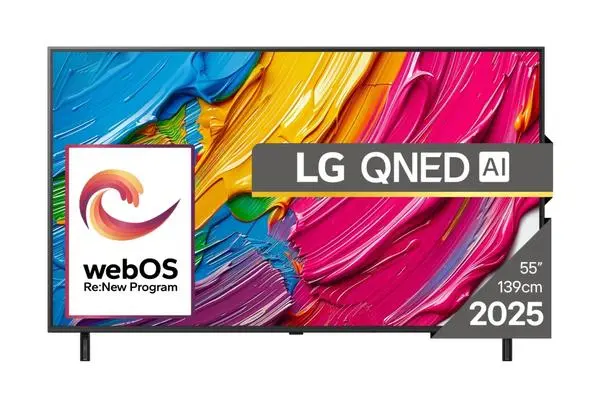 LG  55" 4K QNED HDR Smart TV, 3840x2160, DVB-T2/C/S2, Alpha 7 AI Processor, HDR10 / HLG, webOS 25 ThinQ - 55QNED80A3A
