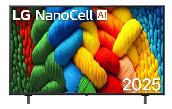 LG  55" 4K HDR Smart Nano Cell TV, 3840x2160, DVB-T2/C/S2, AI Alpha 7, HDR 10 PRO, webOS 25, ThinQ AI - 55NANO80A3B
