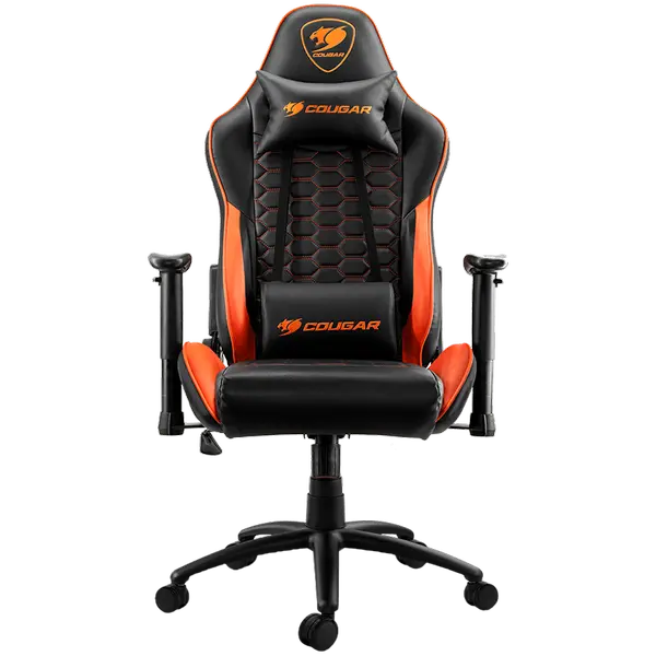 COUGAR OUTRIDER - Orange, Gaming Chair, Premium PVC Leather, Head and Lumbar Pillow - CG3MORDNXB0001