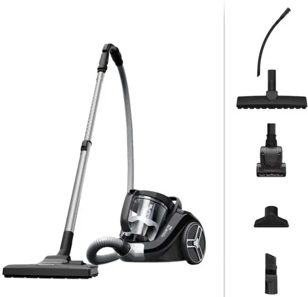 Rowenta RO4B75EA Compact Power XXL, Black, 900W, 2.5L, 75 dB, 2in1 crevice, parquet, upholstery, mini turbo, precizion flex crevice - RO4B75EA