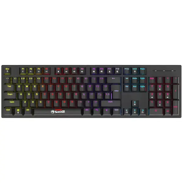 Ревю на геймърската механична клавиатура Marvo KG905 104 keys, подсветка