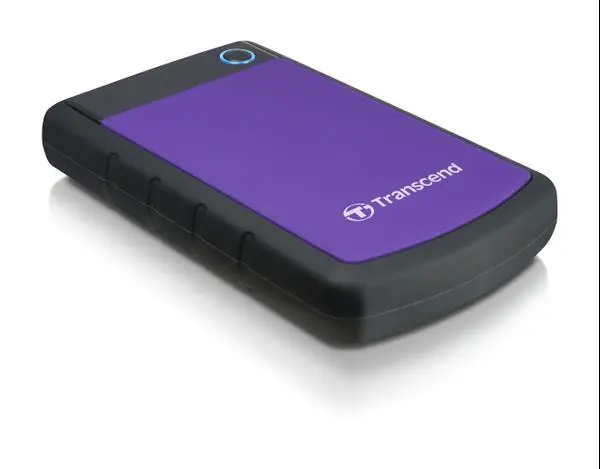 Transcend Твърд диск 1TB StoreJet 25H3 USB 3.0 2.5" Rubber Case, TS1TSJ25H3P, Anti-Shock, Purple