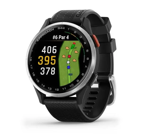 Garmin Approach S44 - Approach S44 -  Silver Aluminium безел с Black силиконова каишка - 010-03009-00