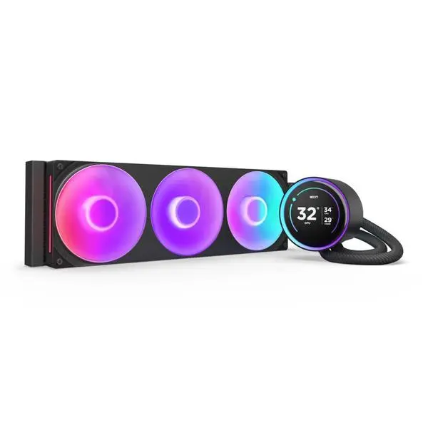 Охладител за процесор NZXT Kraken Elite 360 V2 RGB Black LCD Display - NZXT-FAN-RL-KR36E-B2