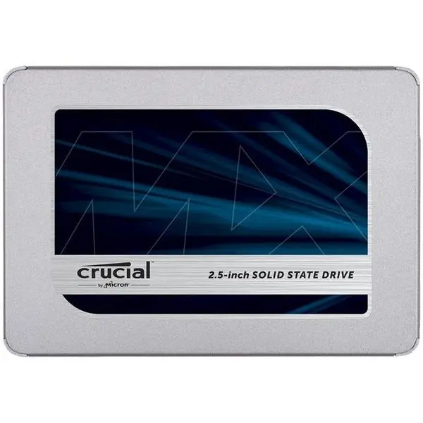 Памет SSD 500GB Crucial MX500, SATA 6Gb/s, 2.5" (6.35 cm), скорост на четене 560 MB/s, скорост на запис 510MB/s, CT500MX500SSD1