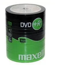 Maxell DVD+R 4.7GB/120min 16x Shrink 100pcs ML-DDVDplusR4,7-100SH