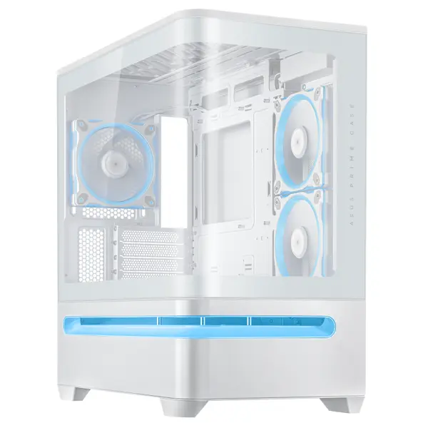 Кутия ASUS Prime AP202 ARGB mATX + 3 ARGB Вентилатора - White - ASUS-CASE-AP202-ARGB-W