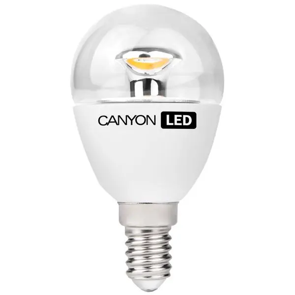CANYON  LED lamp, P45 shape, clear, E14, 6W, 220-240V, 150°, 494 lm, 4000K, Ra>80, 50000 h PE14CL6W230VN