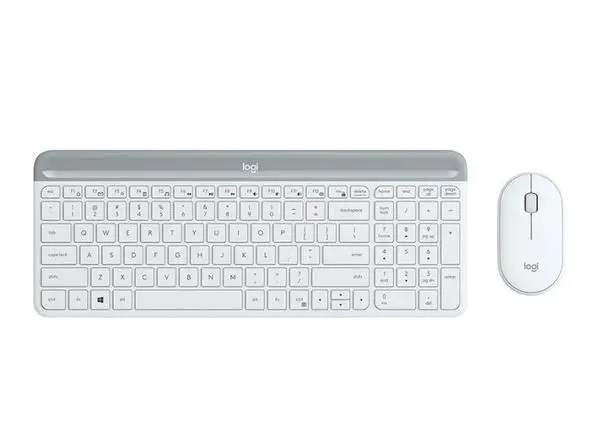Logitech Slim Wireless Keyboard and Mouse Combo MK470 - OFFWHITE - 920-009205