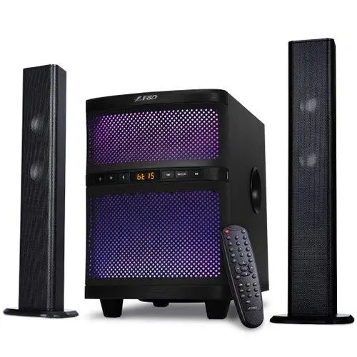 F&D T-200X 2.1 TV Speakers, 70W RMS (17.5Wx2+35W), 2x2'' Satellites (soundbar design) + 8'' Subwoofer - T-200X
