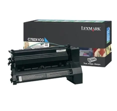 Lexmark C782X1CG C/X782, 782XL Cyan Return Programme 15K Print Cartridge - C782X1CG