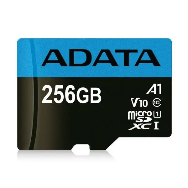 ADATA SDMICRO 256GB UHS-I CL10A1 PLASTIC - AUSDX256GUICL10A1-RA1