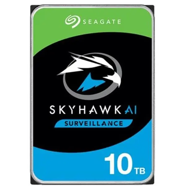 Твърд диск 10TB Seagate SkyHawk AI (ST10000VE001), SATA 6Gb/s, 7200rpm, 256MB, 3,5" (8.89 cm), bulk