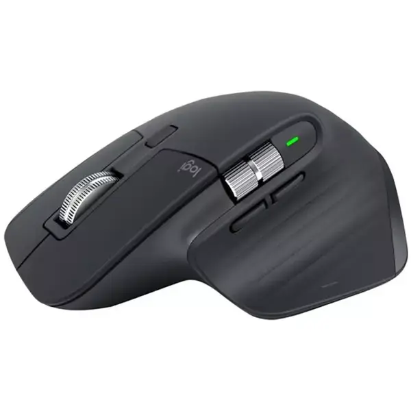 Мишка Logitech MX Master 3S Bluetooth Edition, оптична (8000 dpi), безжична, Bluetooth, 7 бутона, черна,  910-007501