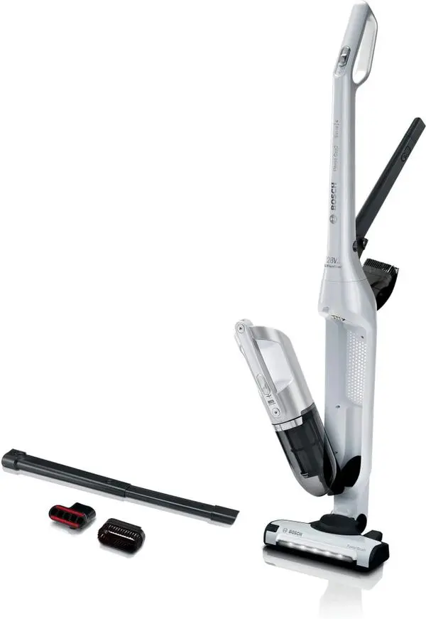 Bosch BBH3ALL28, Cordless Handstick Vacuum cleaner 2 in 1 Flexxo Gen2 28Vmax, Serie 4, built-in accessories, White - BBH3ALL28