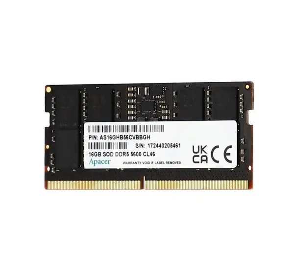 Apacer 16GB Notebook Memory - DDR5 SODIMM 5600Hz - AS16GHB56CVBBGH