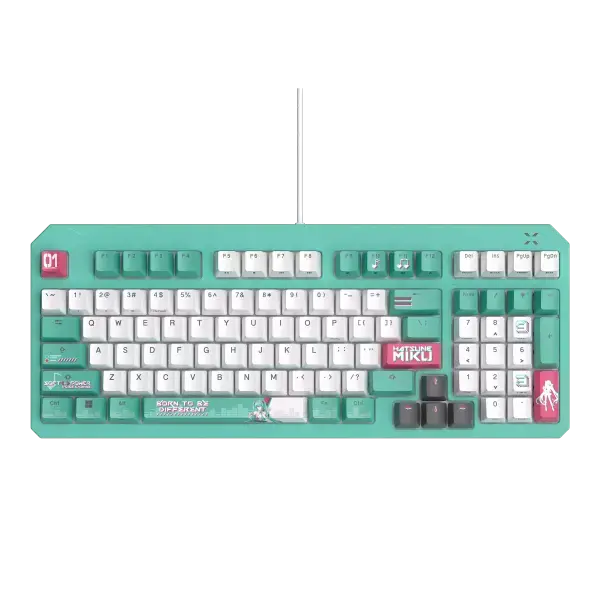 Геймърска клавиатура ASUS TUF Gaming K3 Gen II Hatsune Miku Edition - Optical Mechanical Switch - ASUS-KEY-TUF-K3-MIKU