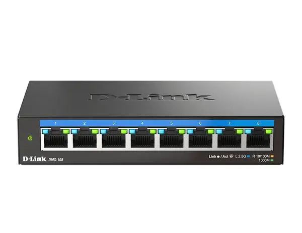 D-Link 8-Port Multi-Gigabit Unmanaged Switch - DMS-108