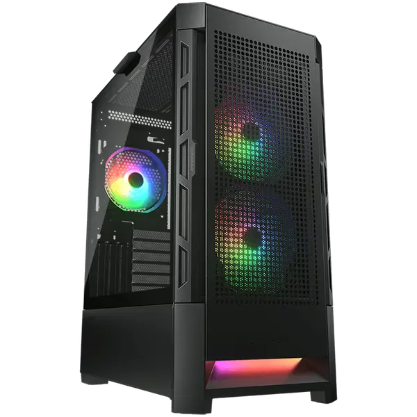 COUGAR DUOFACE RGB PC Case, Mid Tower, Black - CGR-5ZD1B-RGB