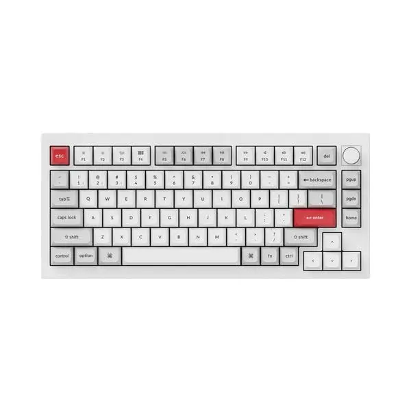 Клавиатура Keychron Q1 Pro White-Grey QMK TKL K Pro Banana Switch RGB LED PBT - KEYCHRON-KEY-Q1P-P4