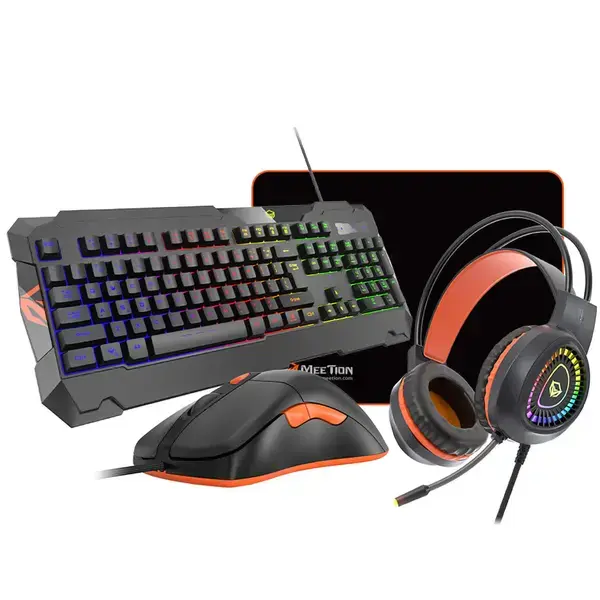 Meetion C505 4 in 1(Keyboard, Mouse, Headset, Pad), Mouse: 6D/3200dpi/4000fps/30ips/250Hz/