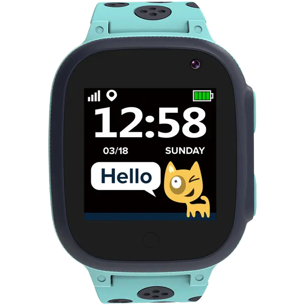 Canyon Kids smartwatch, 1.44 inch colorful screen,  GPS function, Nano SIM card, 32+32MB - CNE-KW34BL