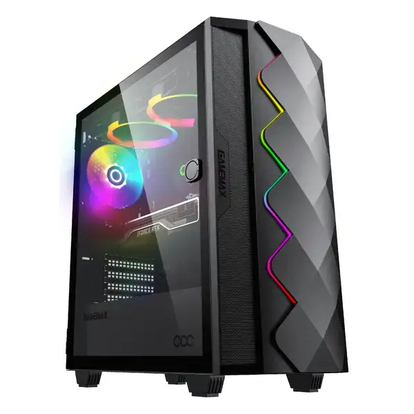## Gamemax кутия EATX Diamond COC Black Addressable RGB - GM-12360100043