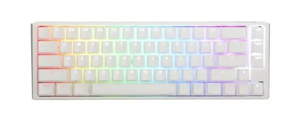 Геймърскa механична клавиатура Ducky One 3 Pure White SF 65%, Hotswap Cherry MX Blue, RGB, PBT Keycaps - DUCKY-KEY-67-CUSPDPWWWSC1