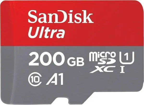 SANDISK Ultra microSDHC, 200GB, A1, UHS-I, U1, Class 10, 120MB/s, Адаптер, SD-SDSQUA4-200G-GN6MA