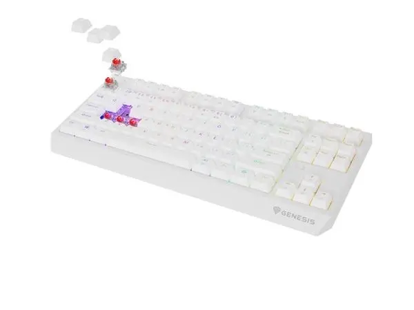 ## Genesis Gaming Keyboard Thor 230 TKL Wireless US White RGB Mechanical Outemu Red - NKG-2165