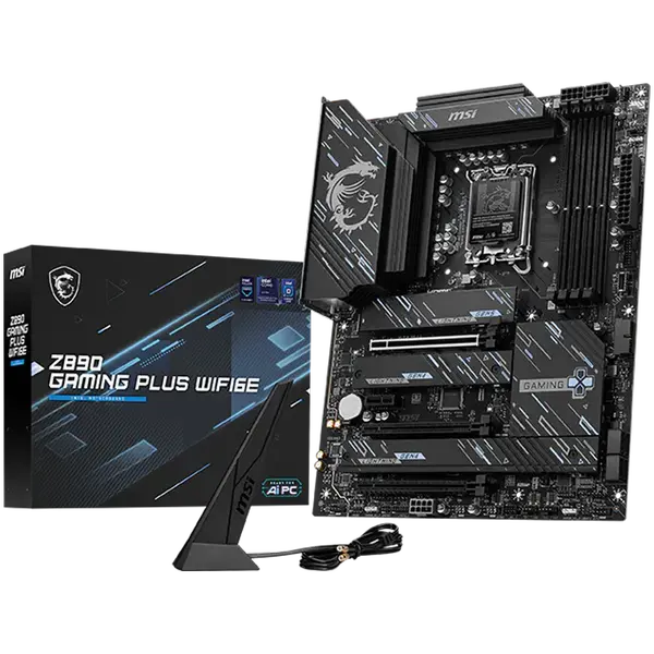 MSI Z890 GAMING PLUS WIFI6E, LGA 1851, Dual Channel DDR5 up to 9200(OC)MHz, 3x PCIe x16 slots - Z890_GAMING_PLUS_WIFI6E