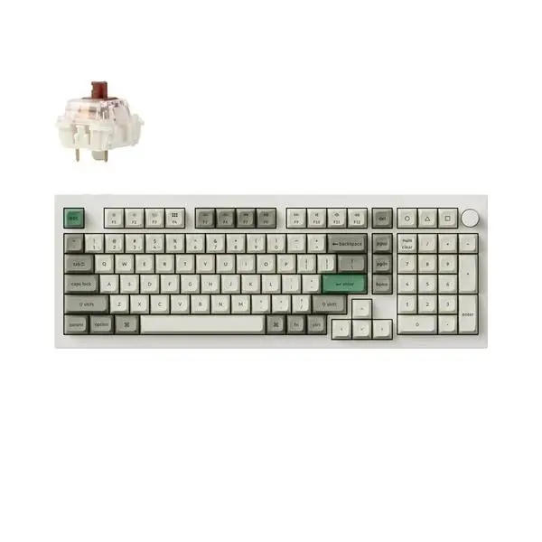 Механична клавиатура Keychron Q5 Max QMK Shell White - Gateron Jupiter Brown - KEYCHRON-KEY-Q5M-P3