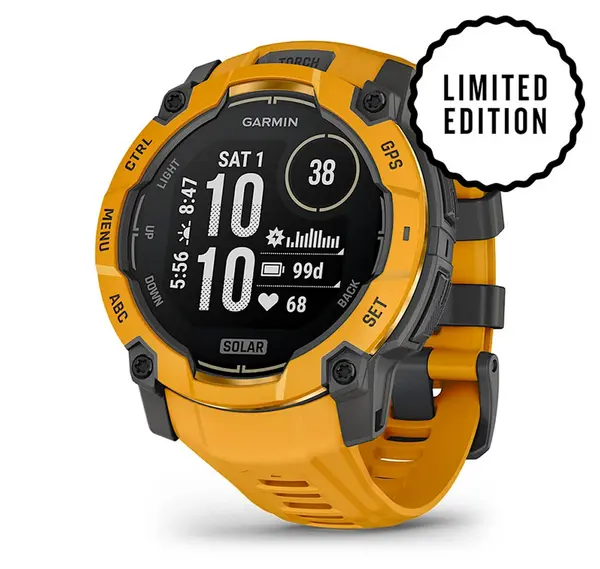 Garmin Instinct 3 - 50 мм, Solar - Instinct 3 - 50 мм, Solar - Sunburst с Sunburst/Grey каишка - 010-02935-02