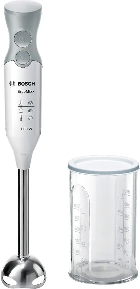 Bosch MSM66110, Blender, ErgoMixx, 600 W, Included transparent jug, White - MSM66110
