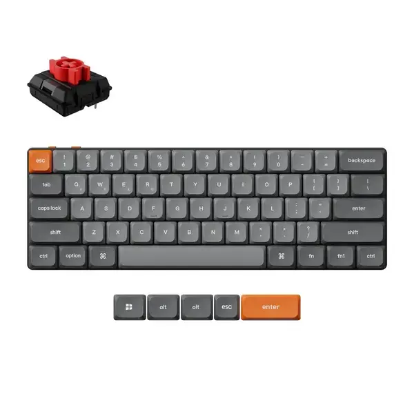 Геймърска Механична клавиатура Keychron K9 Max QMK HS 60% Keychron Milk POM Switch Red RGB - KEYCHRON-KEY-K9M-H1
