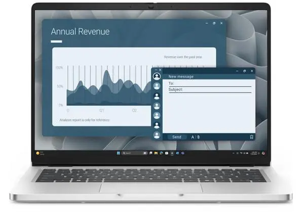 Лаптоп Dell Pro 14 PC14255 AMD Ryzen AI 5 PRO 340 2.00 GHz, 22 MB cache, 16GB 5600MT/s (1x16GB), SSD 512GB - BTO601_PC14255_EMEA