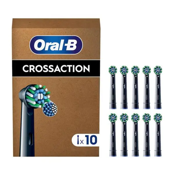 Резервни накрайници за ел. четка Oral-B Cross Action 8006530322867, универсални, 10бр., черни