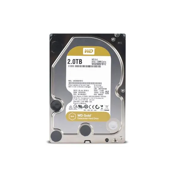 WD Gold 8,9 cm (3,5") 2TB SATA3 7200 128MB WD2005FBYZ вътрешен -  (A)   - WD2005FBYZ