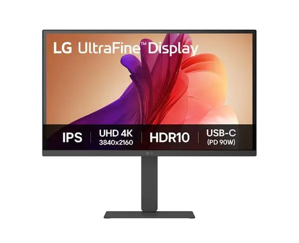 LG  27" UltraFine UHD, IPS 4K , 5ms, 1000:1, 300cd/m2, 3840 x 2160, DCI-P3 90%, HDR 10, HDMI, USB-C, PD- 90 W - 27U730A-B