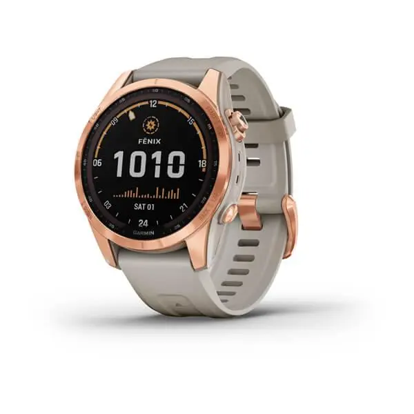 Garmin fenix 7S Solar  - fenix 7S Solar - Rose Gold с Light Sand каишка - 010-02539-11