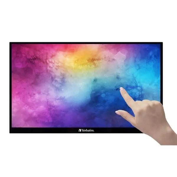 Монитор Verbatim PMT-15 Portable Touchscreen, преносим, 15.6" (39.63 cm) IPS панел, Full HD, 6ms, 300 cd/m2, HDMI, USB-C